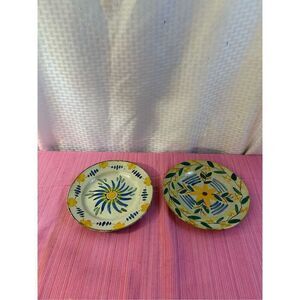 2‎ V. Lamego painted dishes Portugal (Chips on edge)lot